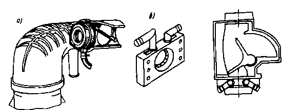 Смесители для иномарок, оборудованных системой впрыска топлива: а - смеситель первой группы; б -смеситель второй группы 